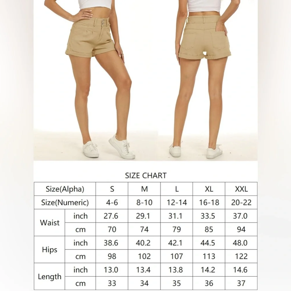 NWT Woman’s High waisted brown Shorts - Picture 8 of 8